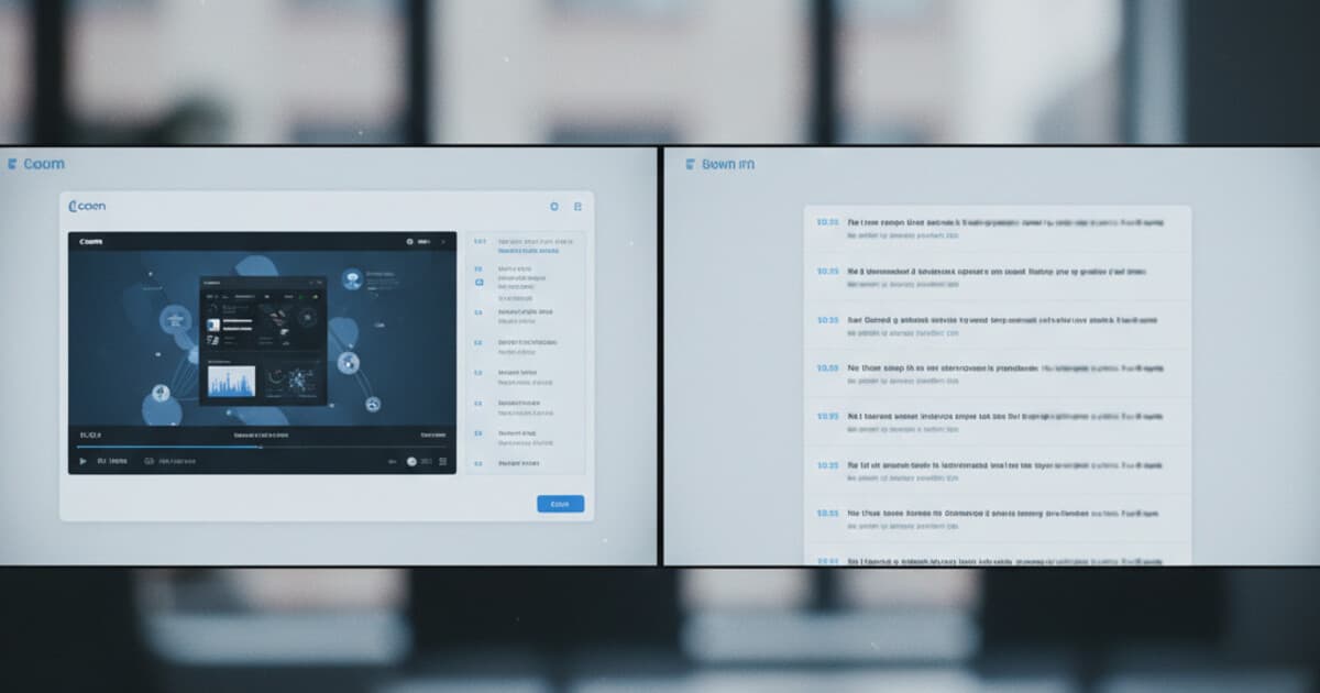 Loom video player with transcript panel open alongside PixScript transcription interface