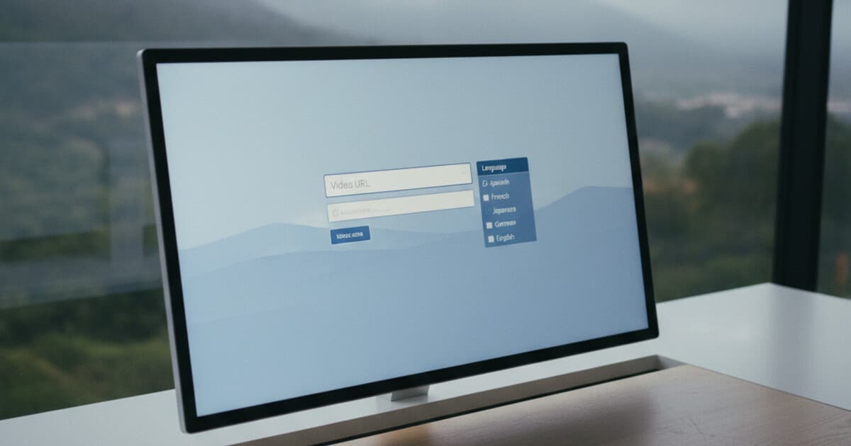 Video player with subtitle settings showing a language translation dropdown menu for online video translation